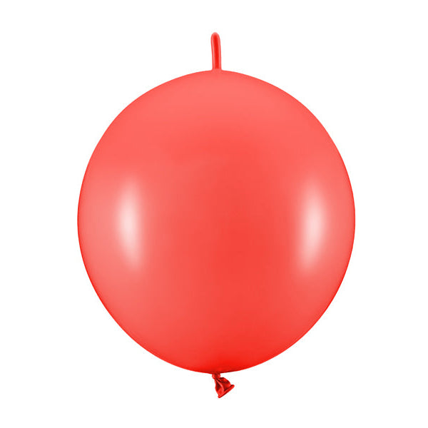 Balons Linking Balloon, Pastel Poppy Red, 28cm, 20gab, sarkans, Party Deco
