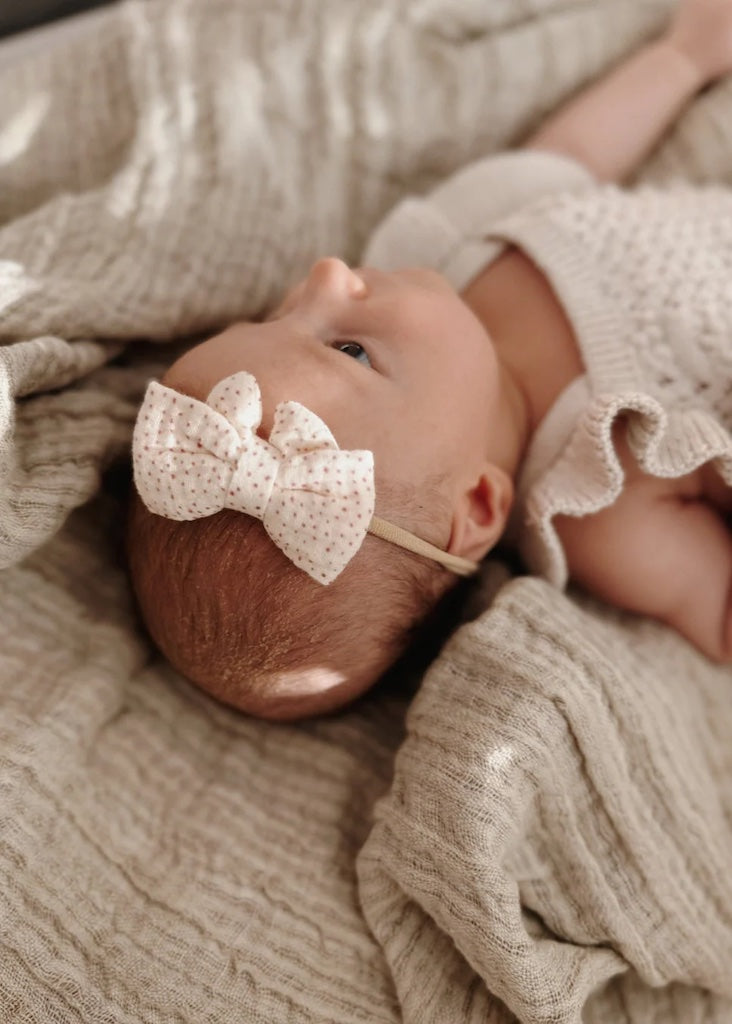 Galvas bante mazuļiem, Little Bow Headband Unique Dots, Mrs.Ertha