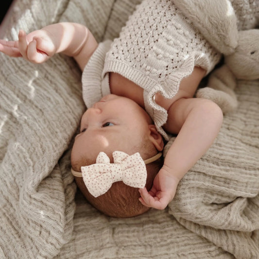 Galvas bante mazuļiem, Little Bow Headband Unique Dots, Mrs.Ertha