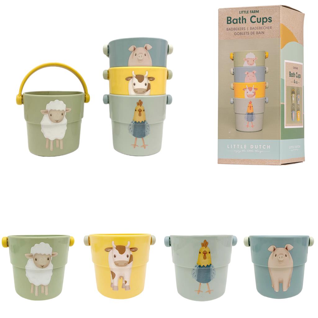 Vannas krūzītes Little Farm, Bath Cups, Little Dutch, LD2011244