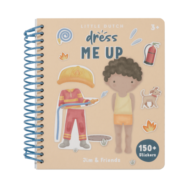 Uzlīmju aktivitāšu grāmata Jim & Friends, Dress me up book, Little Dutch, LD125407