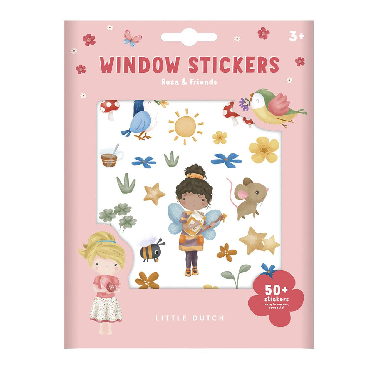 Logu uzlīmes Rosa and Friends, Window stickers, Little Dutch, LD025417