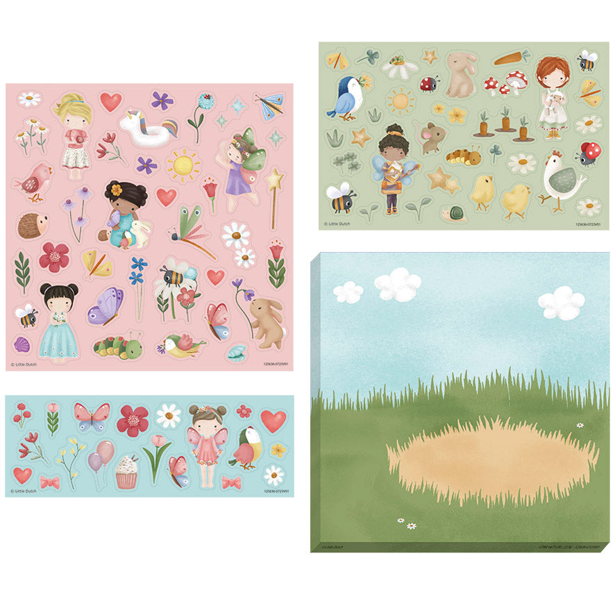 Uzlīmju komplekts Rosa and Friends, Sticker Set, Little Dutch, LD125636