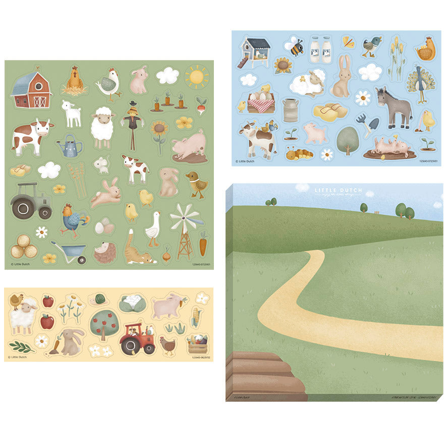 Uzlīmju komplekts Little Farm, Sticker Set, Little Dutch, LD125643