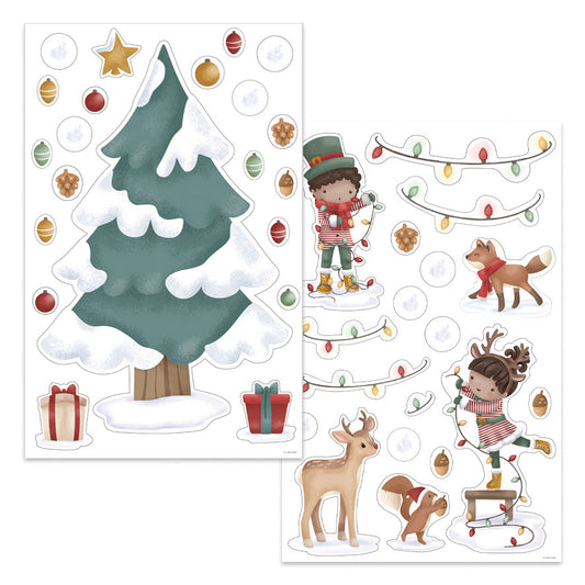Ziemassvētku logu uzlīmes Eglīte, Window stickers Christmas tree, Little Dutch, LD12628