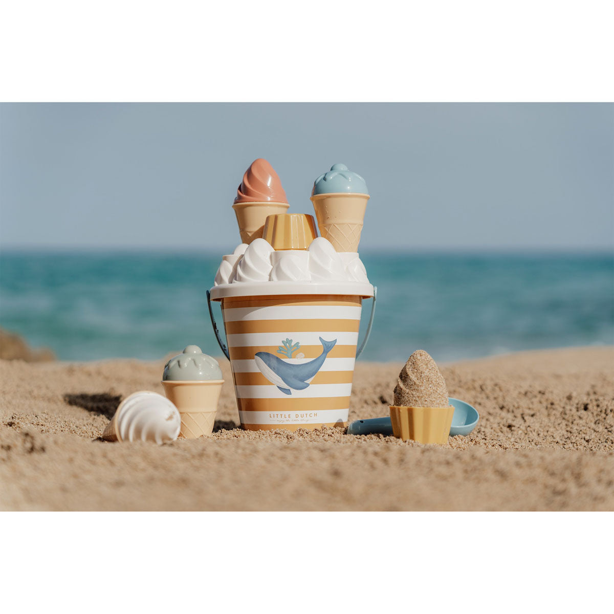Pludmales rotaļlietas Saldējums, Ice Cream Beach Toys Ocean Dreams Blue, Little Dutch, LD2012315