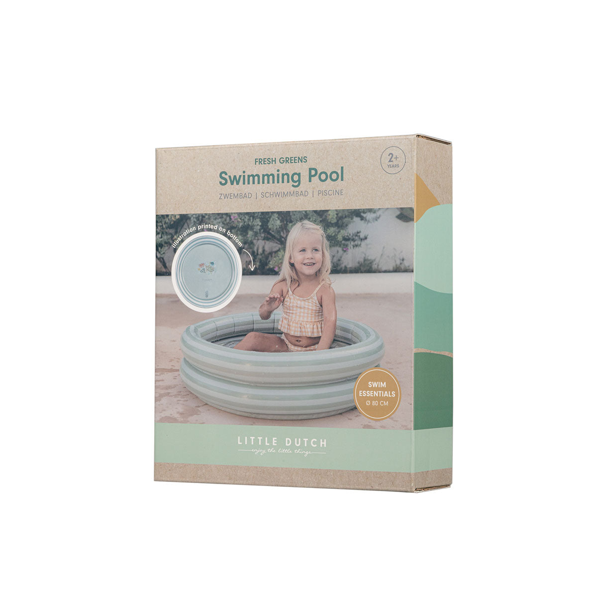 Piepūšamais bērnu baseins Fresh Greens, Kids Pool 80cm Little Dutch, LD2012390