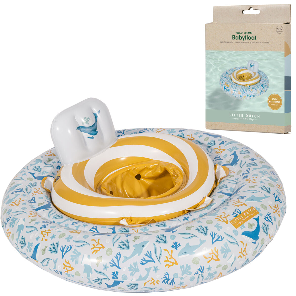 Peldriņķis mazulīšiem Ocean Dreams Blue, Swim Ring Babyfloat, Little Dutch, LD2012847