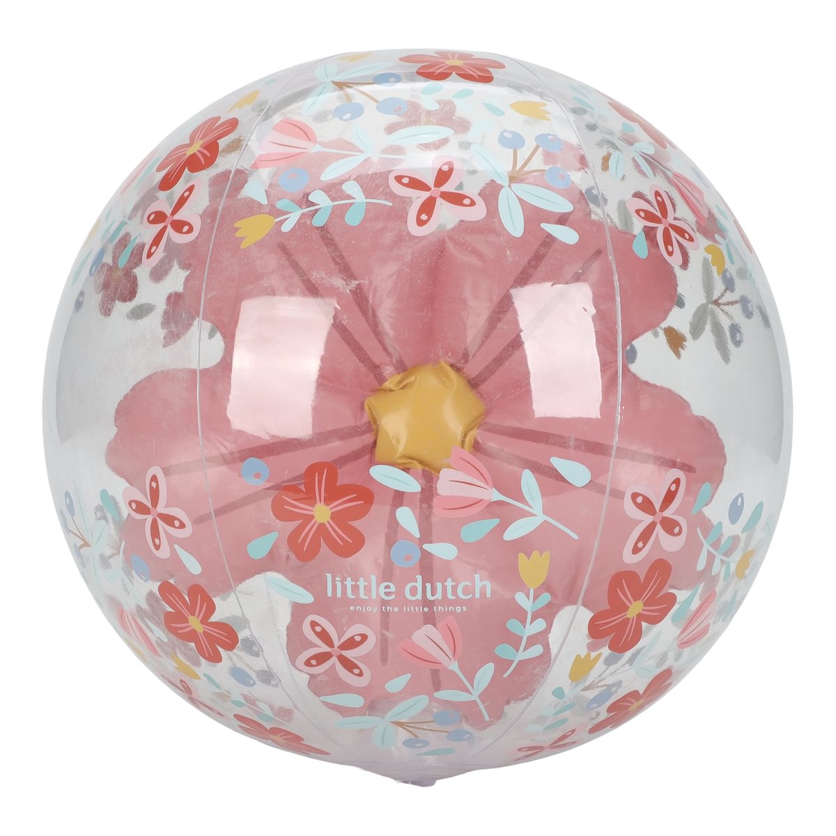 3D Pludmales bumba Pink Flowers, Beach Ball, Little Dutch, LD2014448
