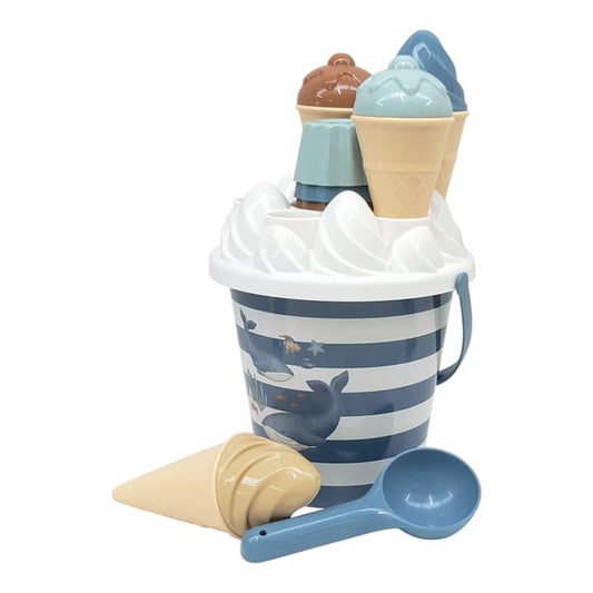 Pludmales rotaļlietas Saldējums, Ice Cream Beach Toys Ocean World Blue, Little Dutch, LD2016376