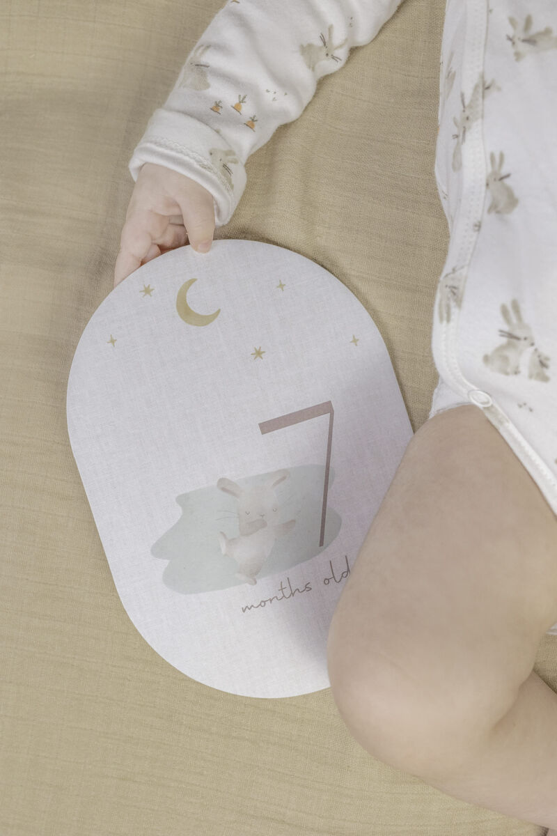 Sasniegumu un mēnešu foto kartiņas jaundzimušajam, "Baby Bunny" Milestone Cards, Little Dutch, LD4743