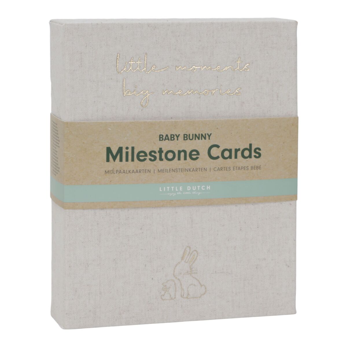Sasniegumu un mēnešu foto kartiņas jaundzimušajam, "Baby Bunny" Milestone Cards, Little Dutch, LD4743