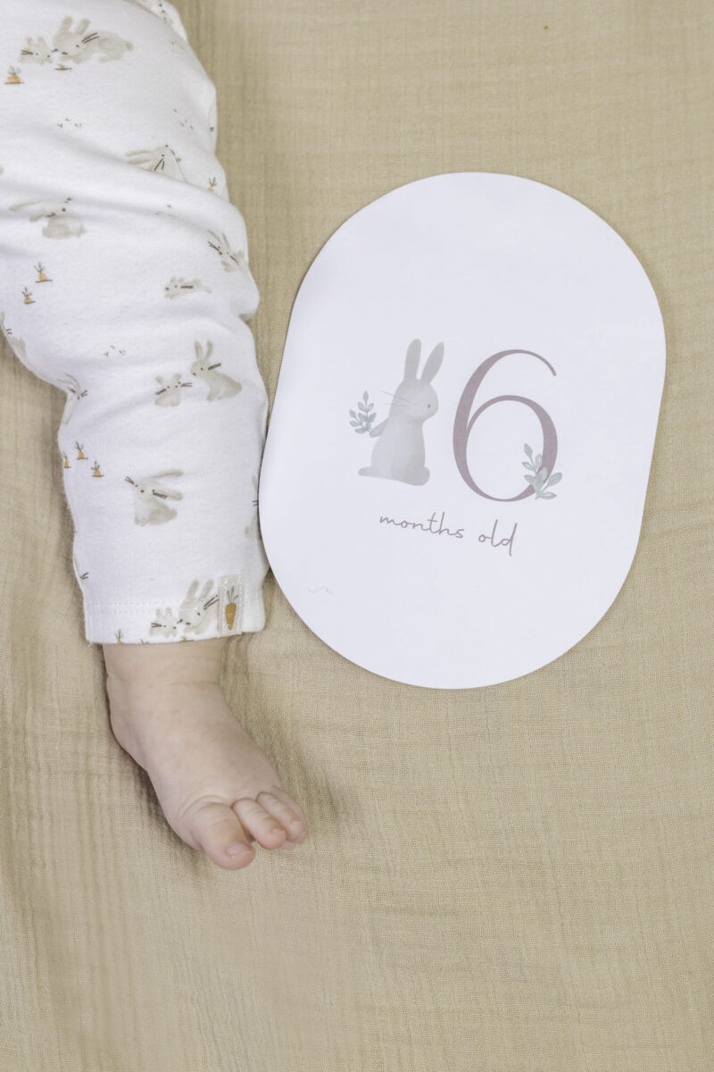 Sasniegumu un mēnešu foto kartiņas jaundzimušajam, "Baby Bunny" Milestone Cards, Little Dutch, LD4743