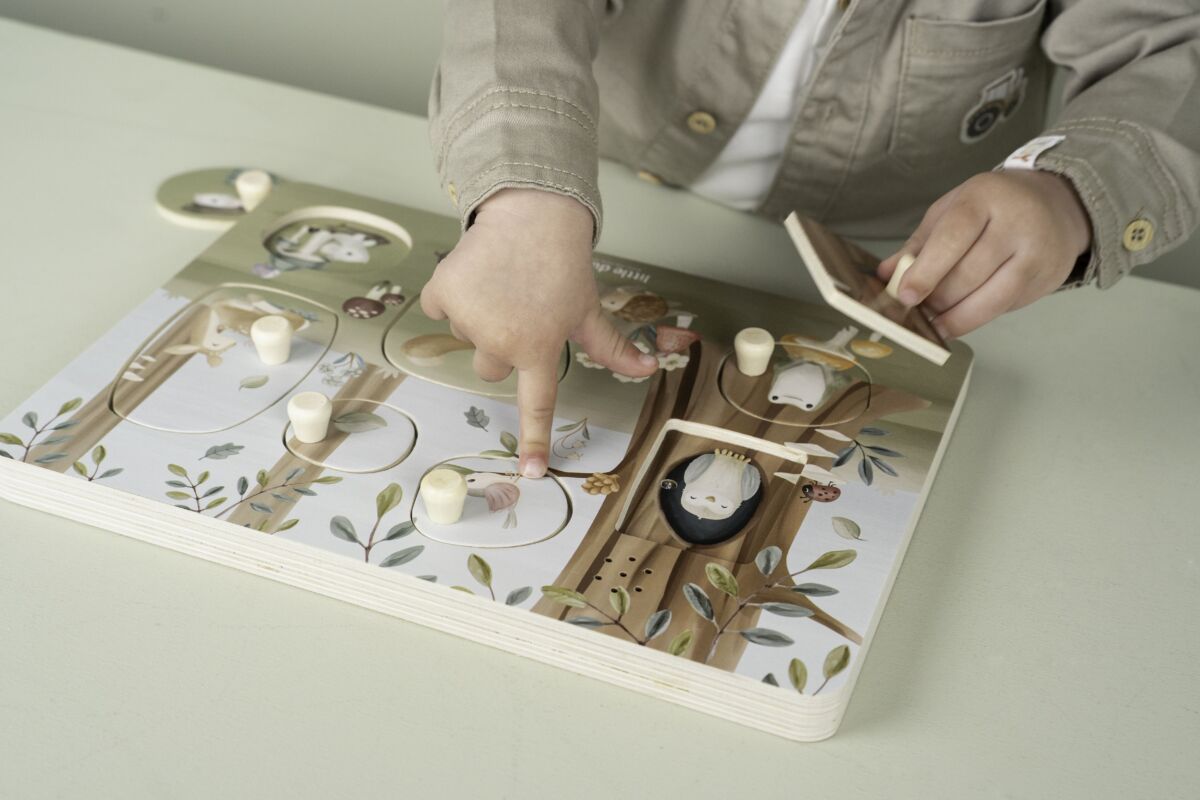 Skanošā koka puzle Forest Friends, Sound Puzzle, Little Dutch, LD7240