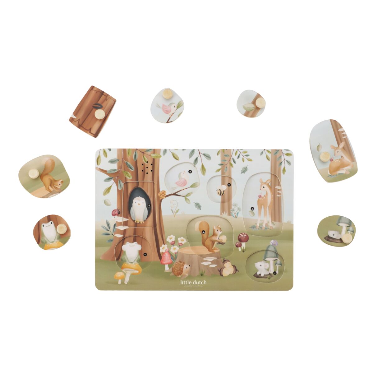 Skanošā koka puzle Forest Friends, Sound Puzzle, Little Dutch, LD7240