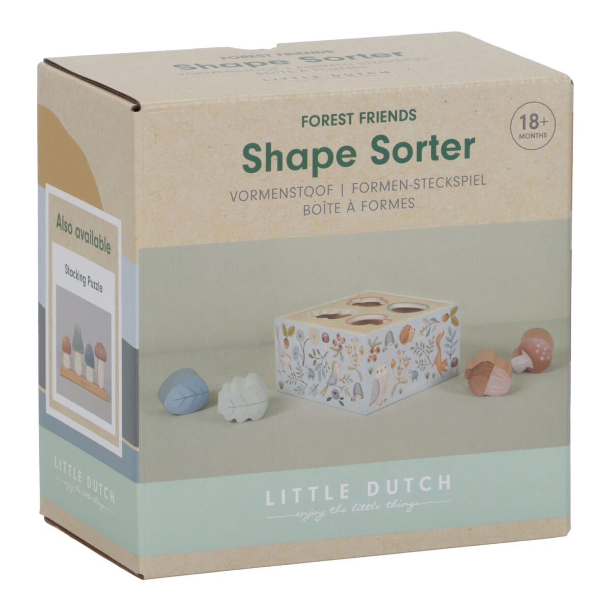 Koka formiņu šķirotājs Forest Friends, Shape Sorter, Little Dutch, LD7247