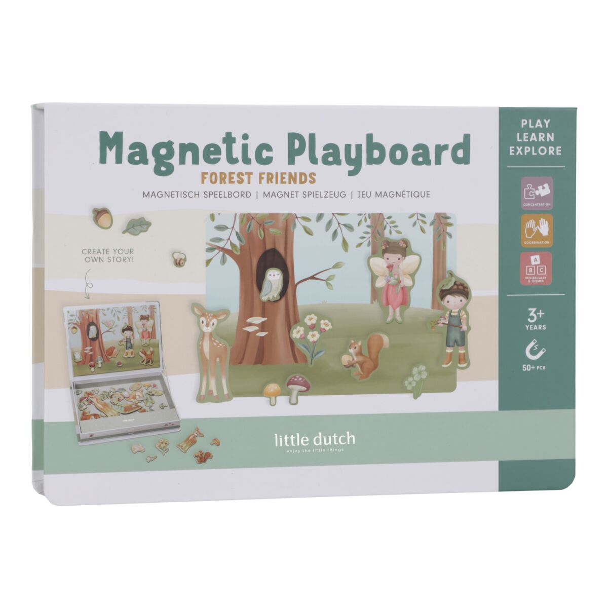 Magnētiskā spēle Forest Friends, Magnetic Playboard, Little Dutch, LD7253