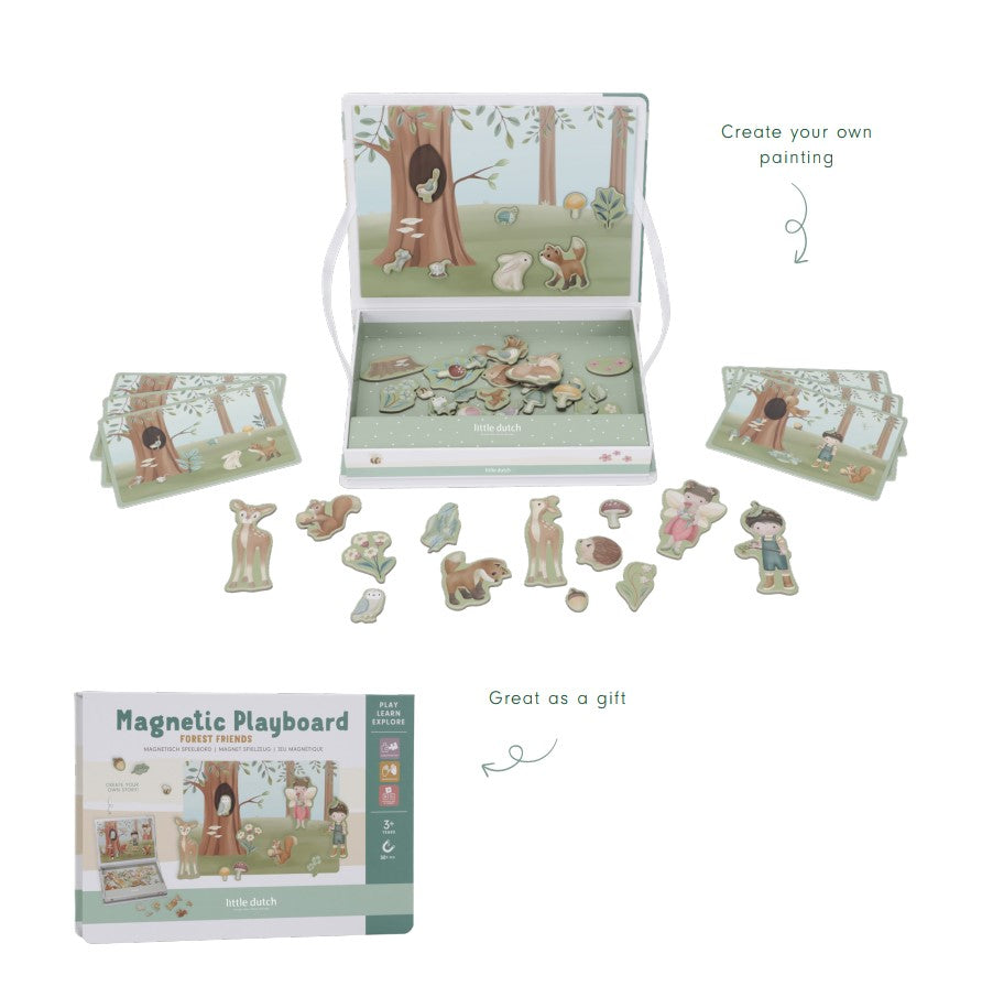 Magnētiskā spēle Forest Friends, Magnetic Playboard, Little Dutch, LD7253