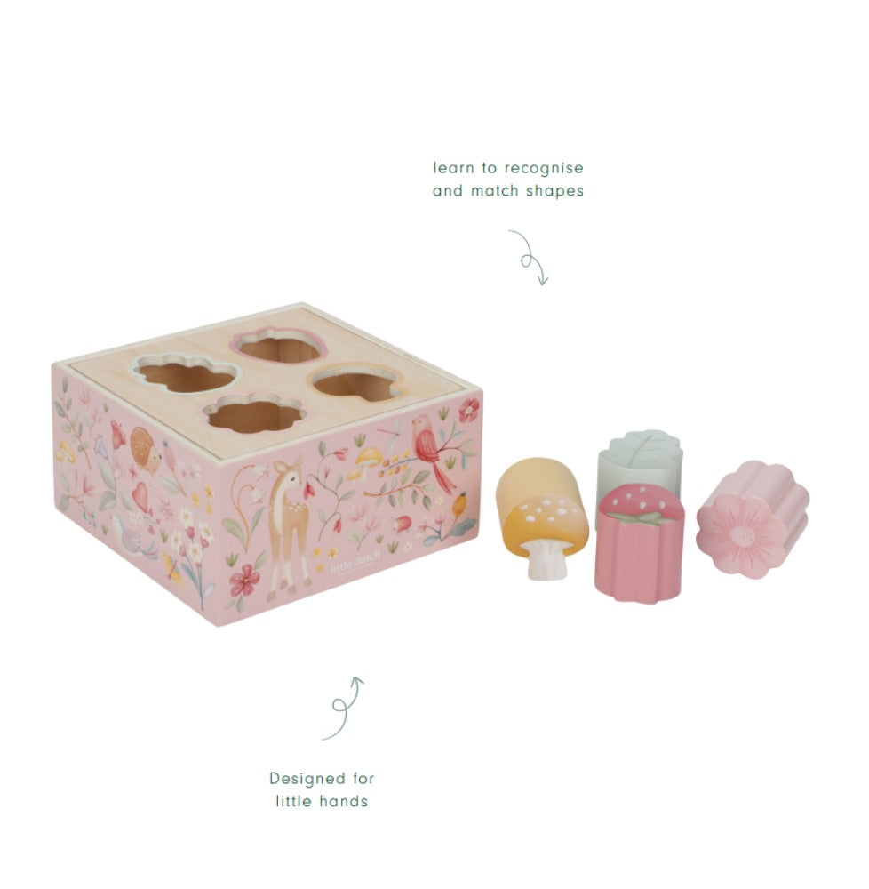 Koka formiņu šķirotājs Fairy Garden, Shape Sorter, Little Dutch, LD7347