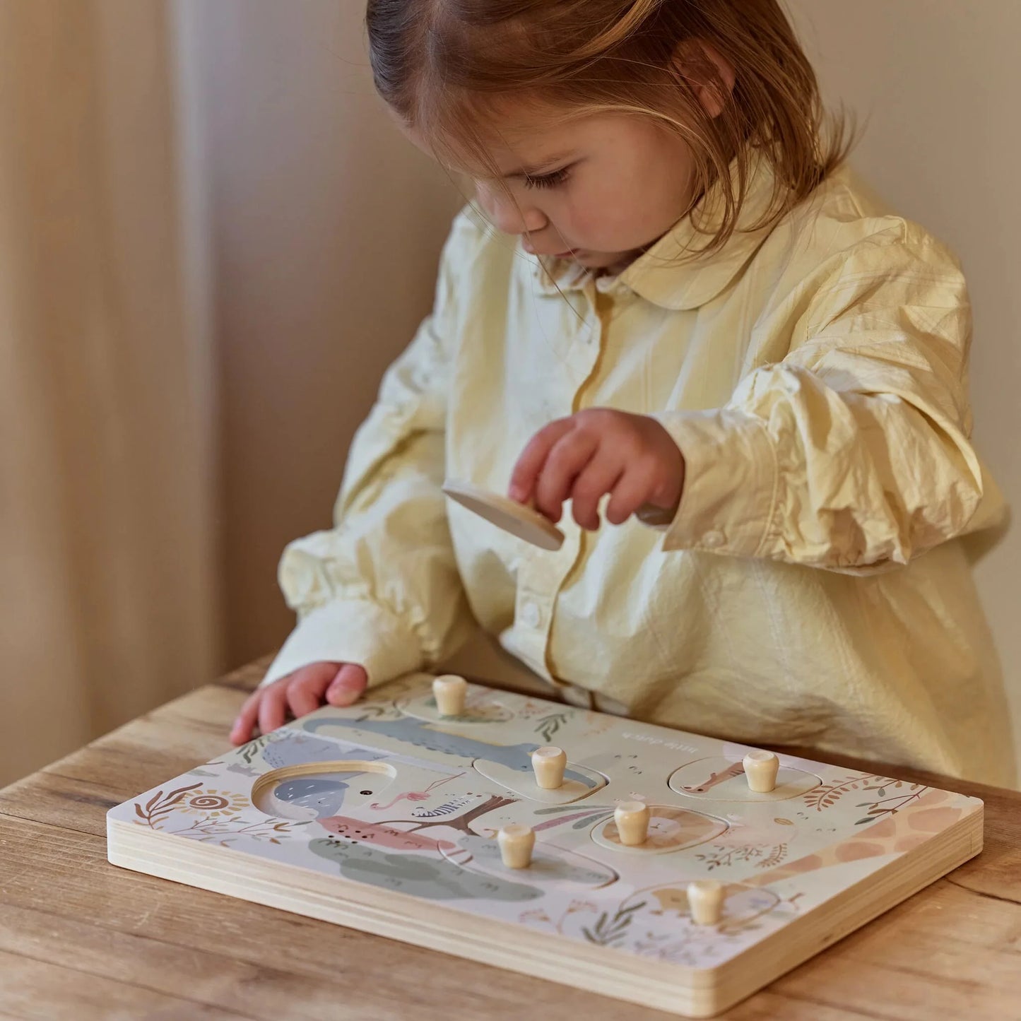 Skanošā koka puzle Safari Friends, Sound Puzzle, Little Dutch, LD7440