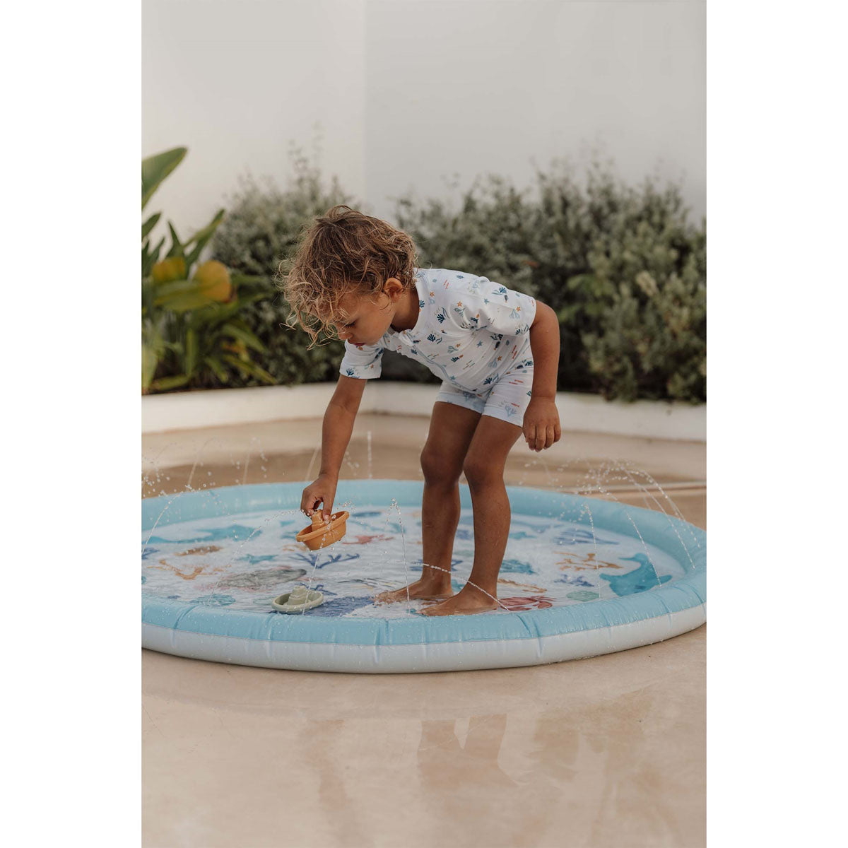 Piepūšamais strūklaku baseins Ocean Dreams Blue, Sprinkler Mat, Little Dutch, LD2012395