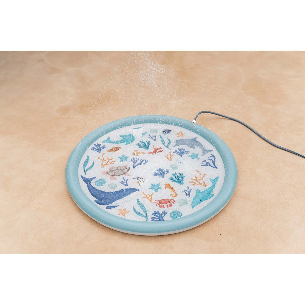 Piepūšamais strūklaku baseins Ocean Dreams Blue, Sprinkler Mat, Little Dutch, LD2012395
