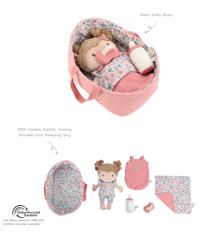 Lelle - Leļļu mazulis, Baby Doll Rosa 35cm, Little Dutch, LD4677