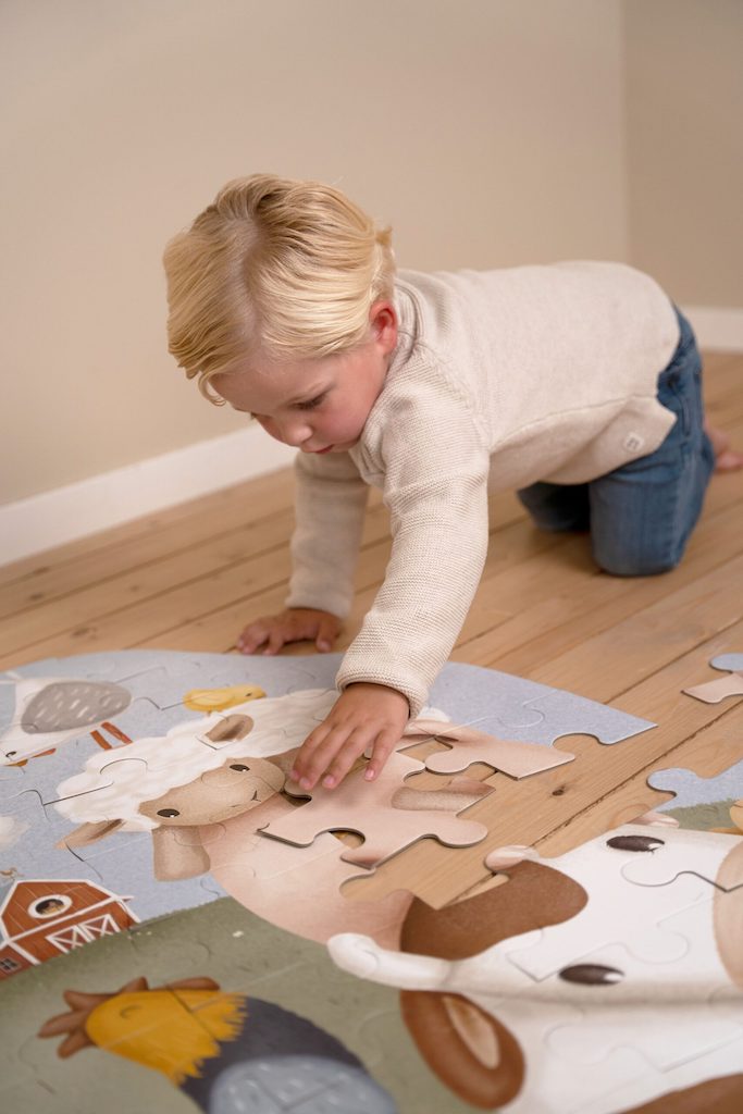 Lielizmēra grīdas puzle Little Farm, Floor Puzzle XL, Little Dutch, LD7150