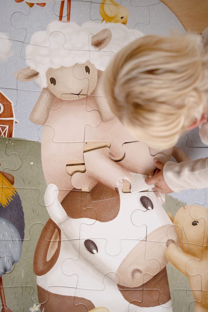 Lielizmēra grīdas puzle Little Farm, Floor Puzzle XL, Little Dutch, LD7150