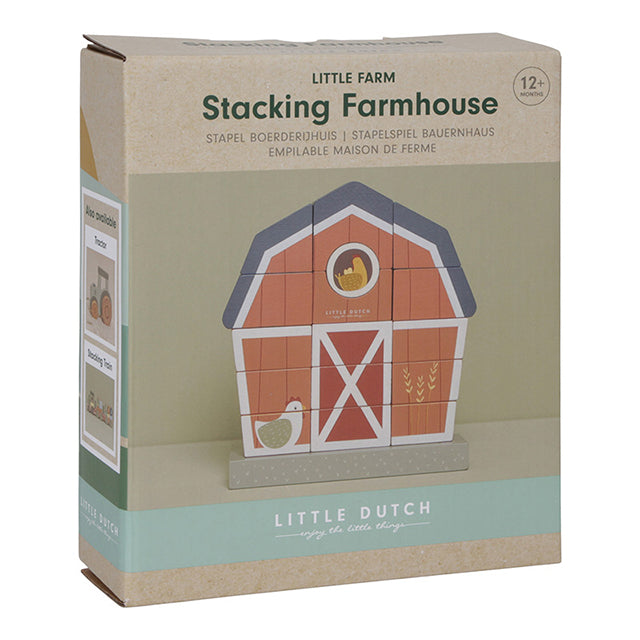 Saliekamā koka fermas 3D puzle Little Farm, Little Dutch, LD7144