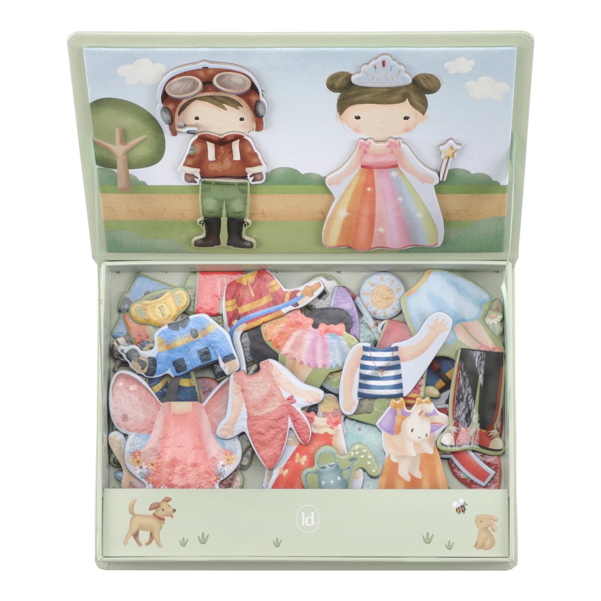 Magnētiskā spēle Dress Up Jim & Rosa, Magnetic Playboard, Little Dutch, LD4784