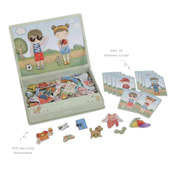 Magnētiskā spēle Dress Up Jim & Rosa, Magnetic Playboard, Little Dutch, LD4784