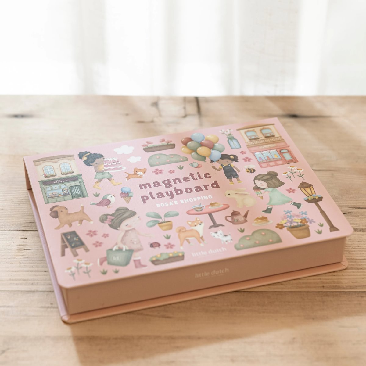 Magnētiskā spēle Rosas Shopping Street, Magnetic Playboard, Little Dutch, LD4785