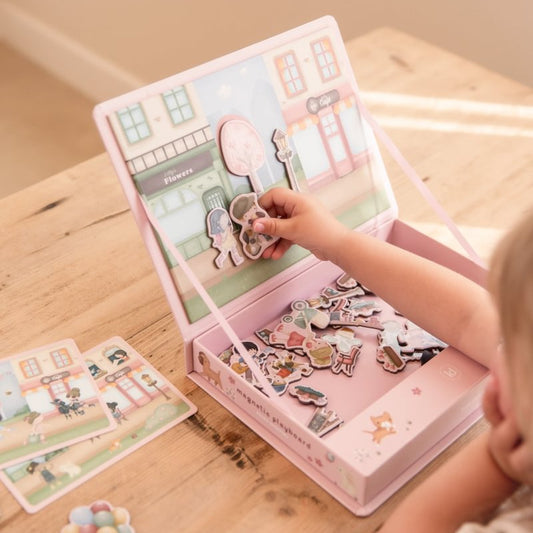 Magnētiskā spēle Rosas Shopping Street, Magnetic Playboard, Little Dutch, LD4785