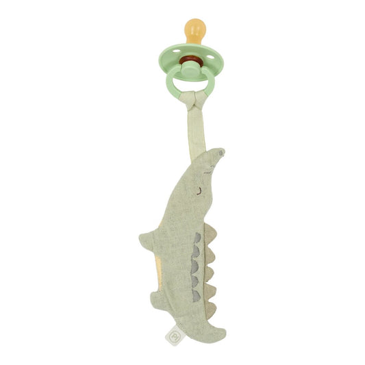 Mīļlupatiņa - knupīša turētājs Crocodile, Pacifier Cloth Safari Leo, Little Dutch, TE21216047