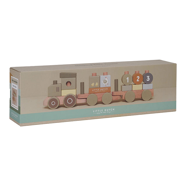 Little Farm koka vilciens - traktors Stacking Train Tractor, Little Dutch, LD7154