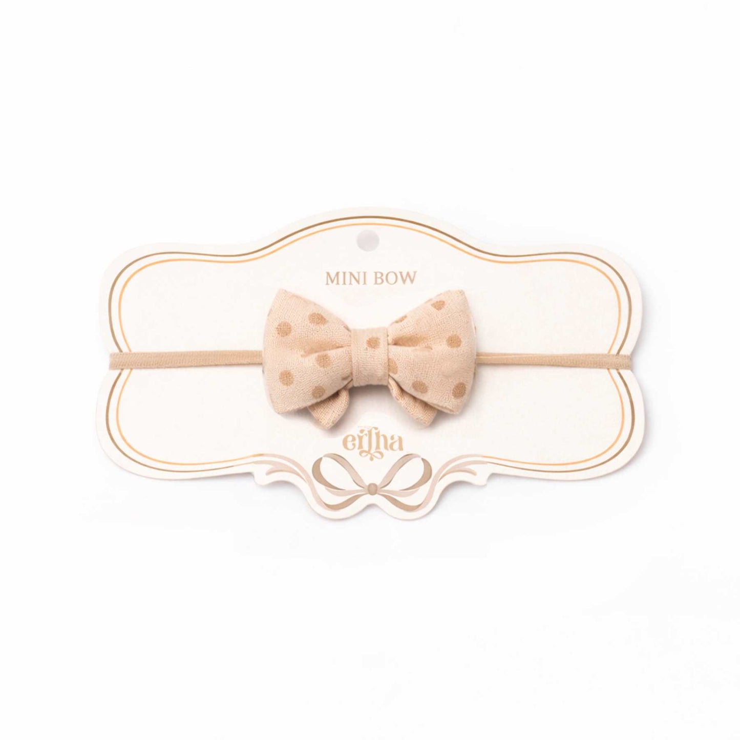 Galvas bante mazuļiem, Little Bow Headband Blush Dots, Mrs.Ertha