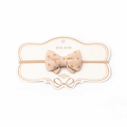 Galvas bante mazuļiem, Little Bow Headband Blush Dots, Mrs.Ertha