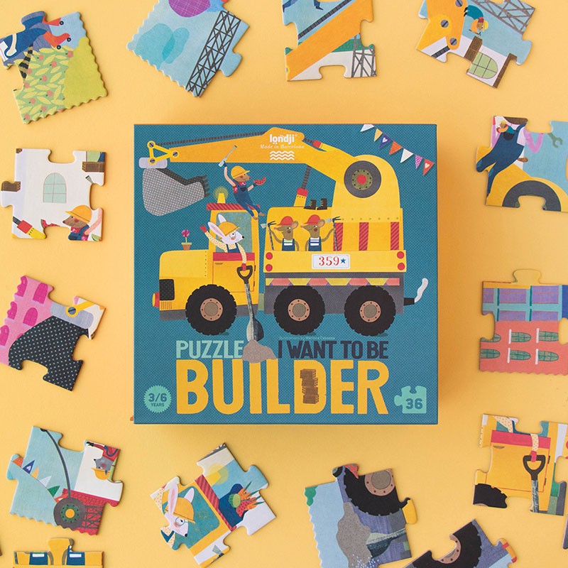 Puzle - Gribu būs celtnieks, I want to be a builder, Londji, PZ38U