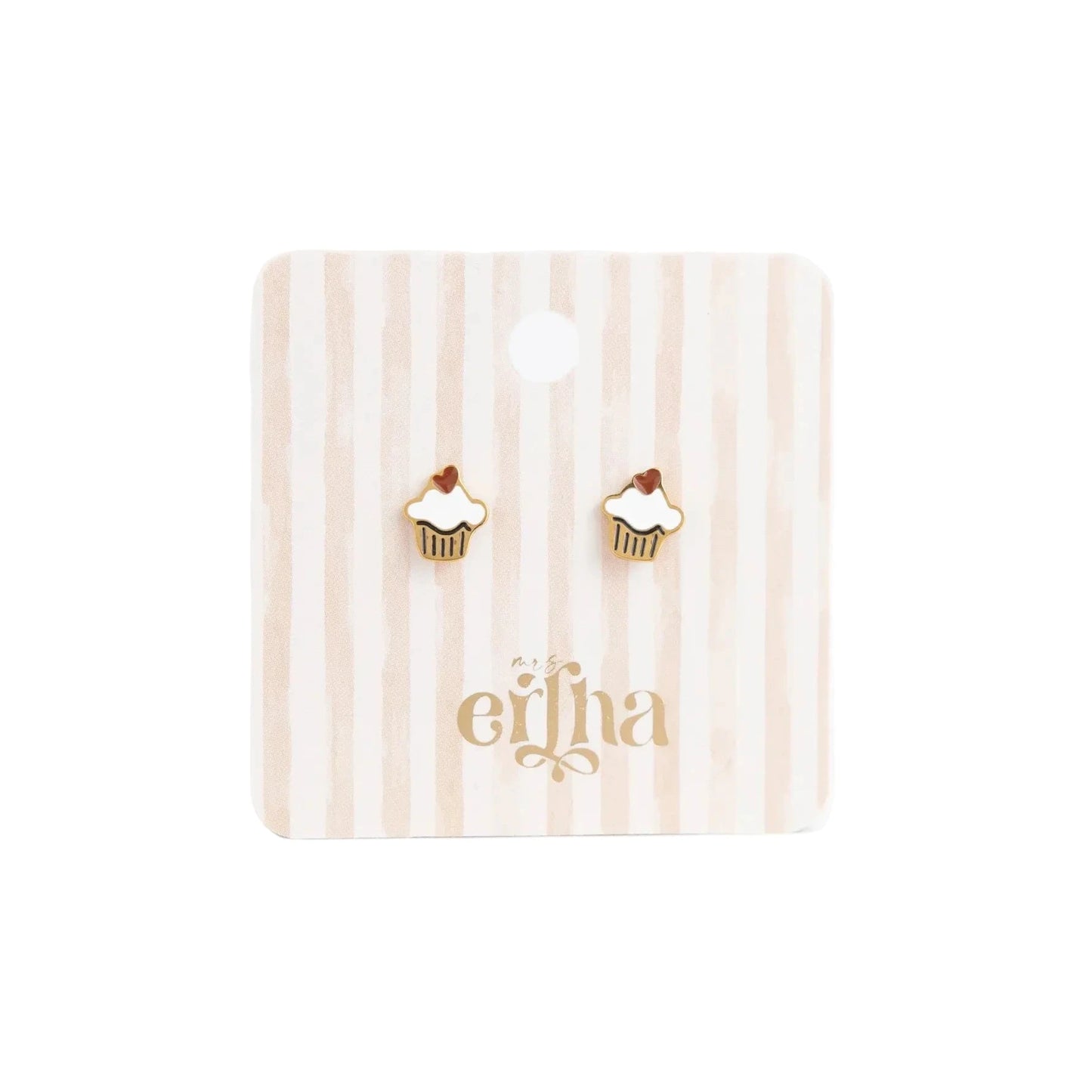 Bērnu auskari Love Muffin, Studs Earings, Mrs.Ertha, ER1424