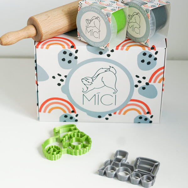 MĪCI plastilīna dāvanu komplekts - Lielie braucamie