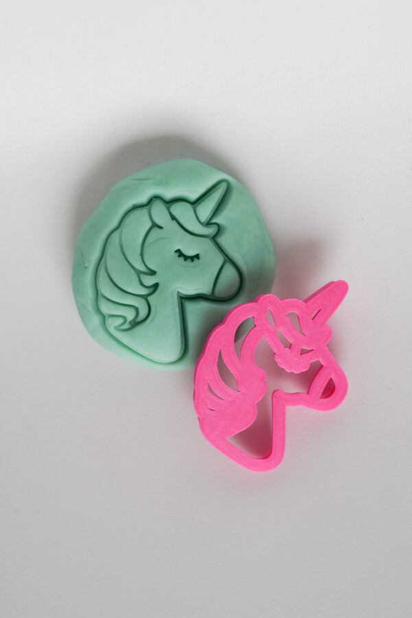 Plastilīna formiņa - vienradzis, pasteļzila, MĪCI