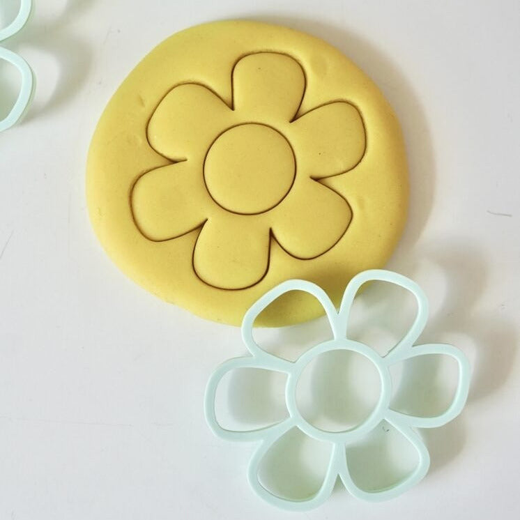 Plastilīna formiņa - puķīte, pasteļzila, MĪCI