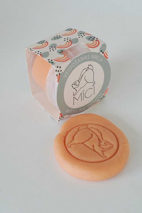 Mīkstais plastilīns 120g - persiku oranžs, MĪCI