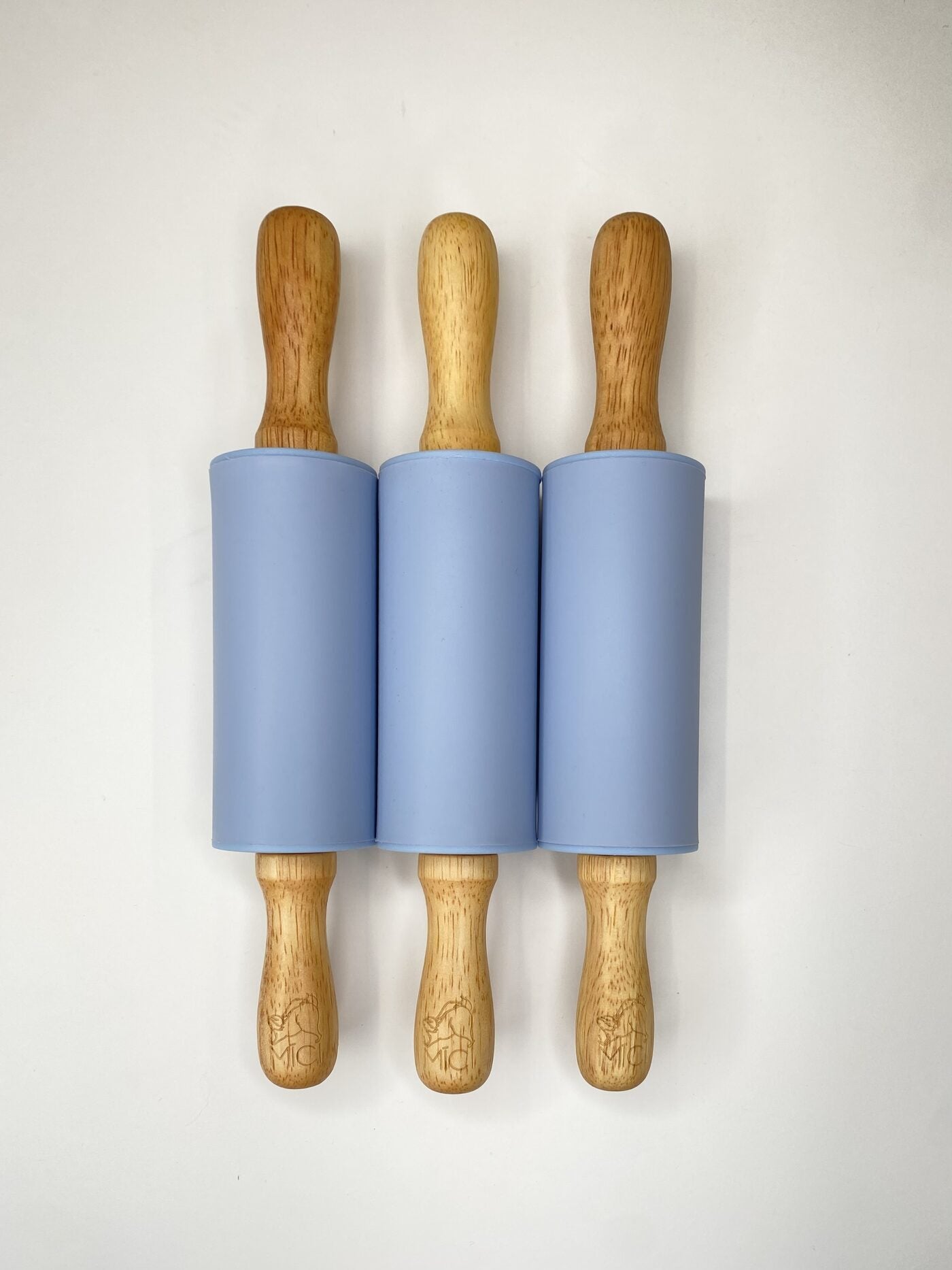 Rotējošs silikona rullītis plastilīnam, zils, MĪCI