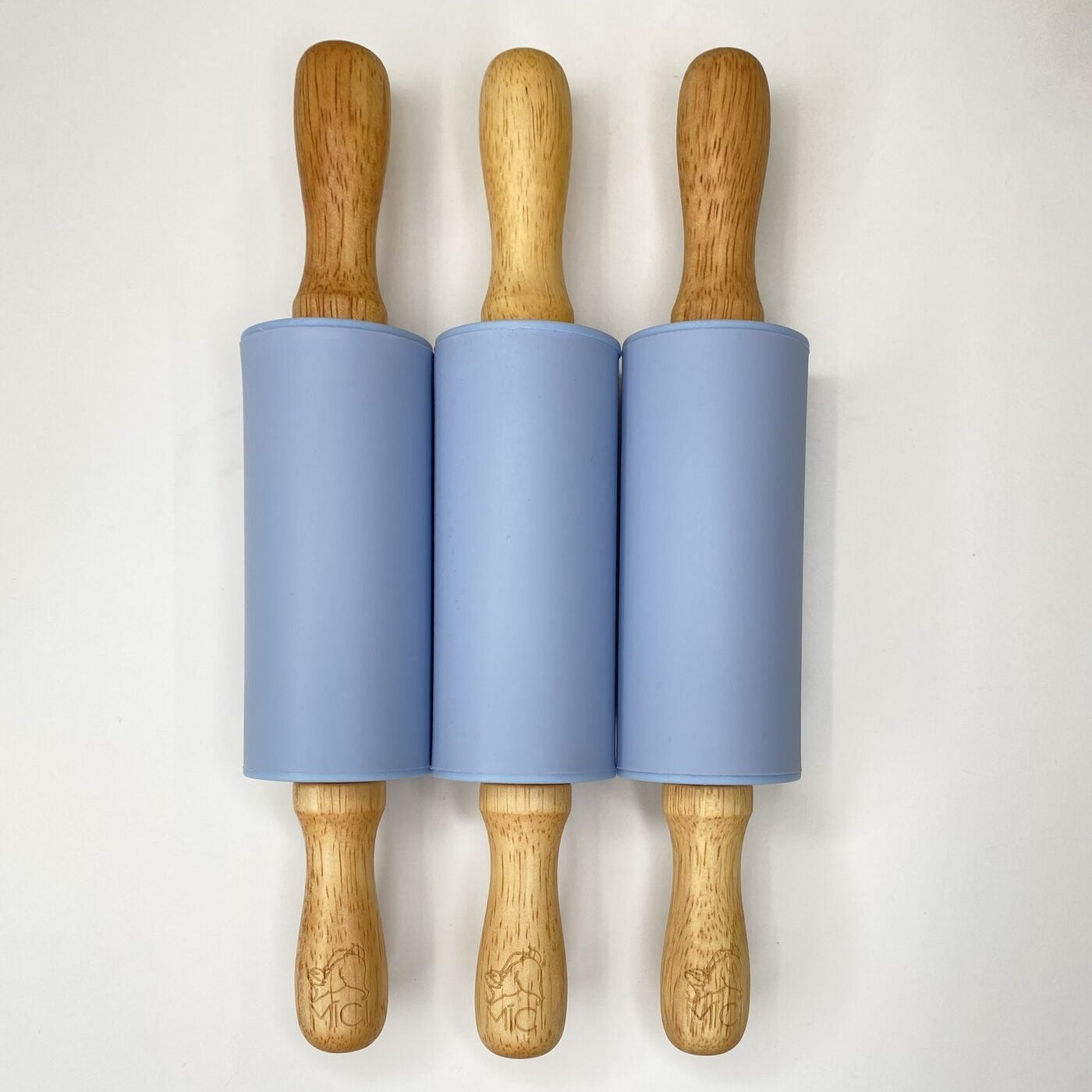 Rotējošs silikona rullītis plastilīnam, zils, MĪCI