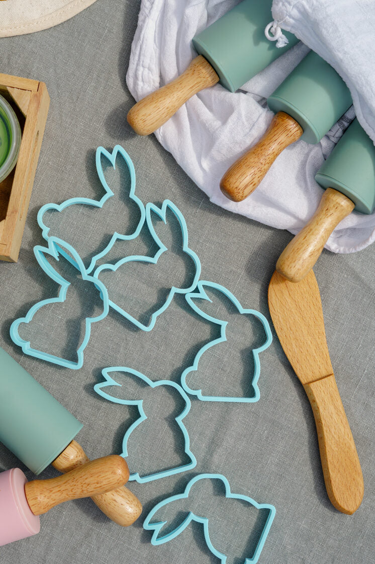 Plastilīna formiņa - zaķis, zils, MĪCI