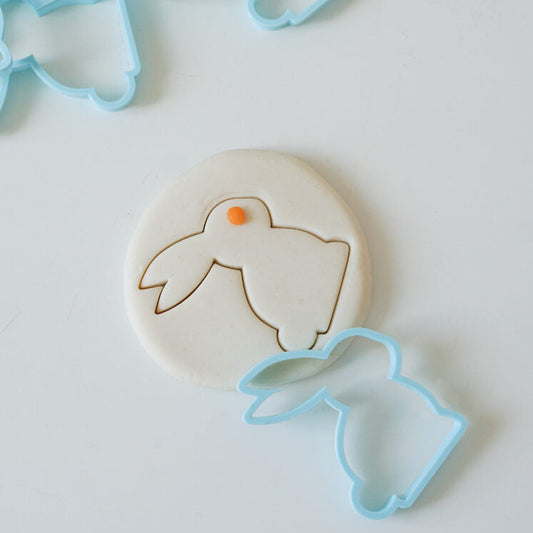 Plastilīna formiņa - zaķis, zils, MĪCI