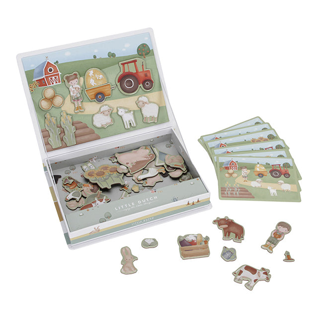 Magnētiskā spēle Little Farm, Magnetic Playboard, Little Dutch, LD7159