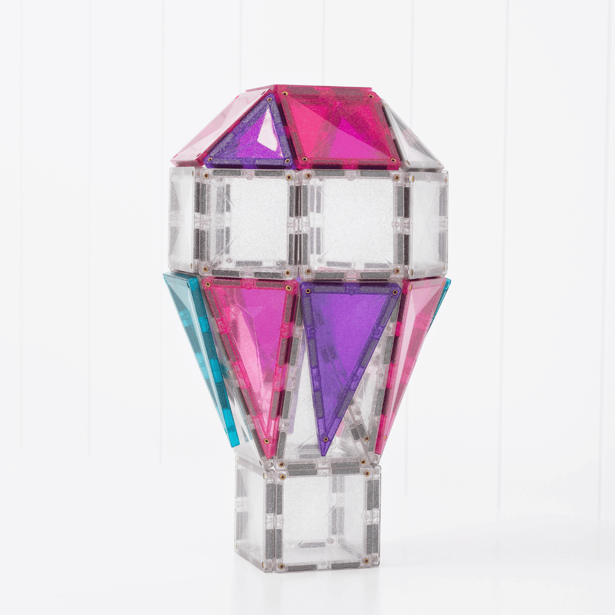 Magnētiskais konstruktors ar spīdumiem - Glitter Unicorn Pack, 56 gab., Connetix, CT-G-00056-GU